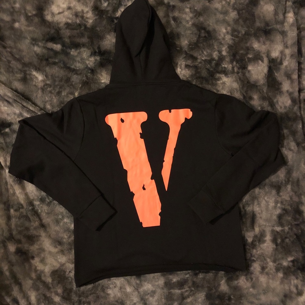 Vlone Black And Orange Hoodie Gem